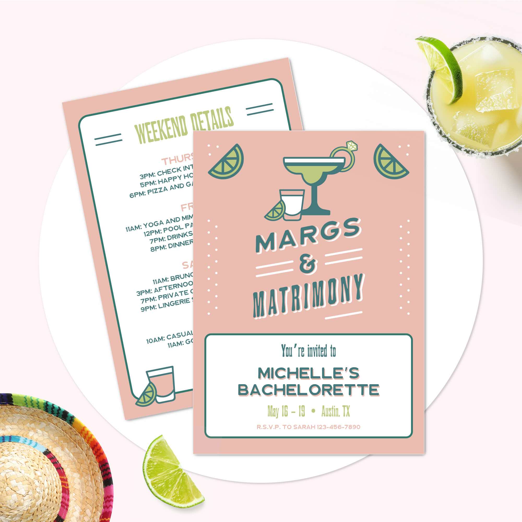 Margaritas & Matrimony Bachelorette Party Collection – Stag & Hen