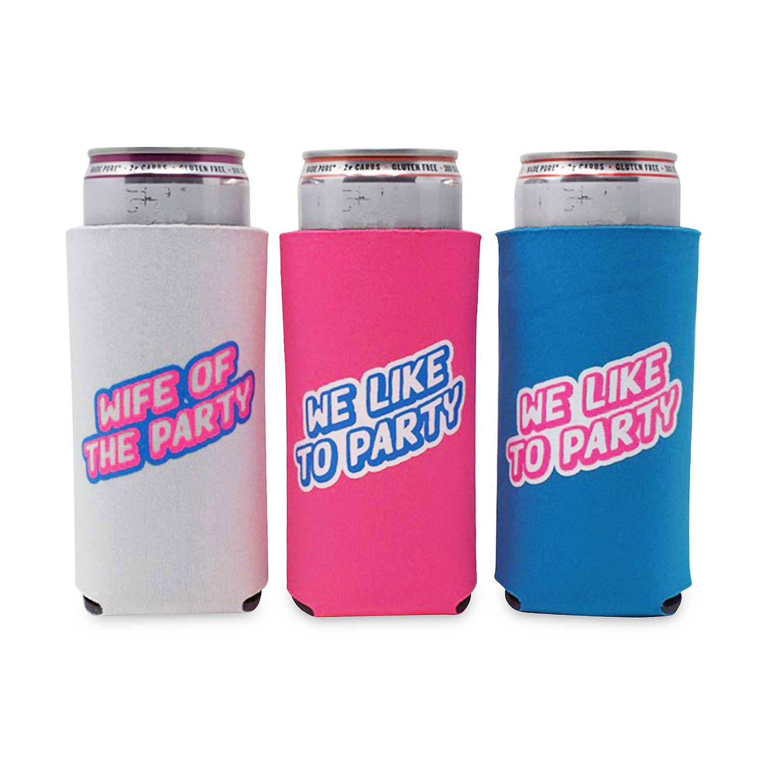Wife Of The Party SlimFit Can Coolers Stag & Hen