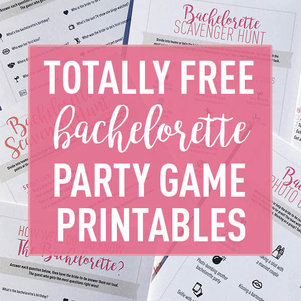 4 Totally Free Bachelorette Party Game Printables – Stag & Hen for Free Printable Hens Night Invitations