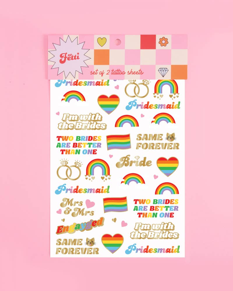 Two Brides Are Better Than One Temporary Tattoos | Bridal Party Gifts, Favors, Accessories