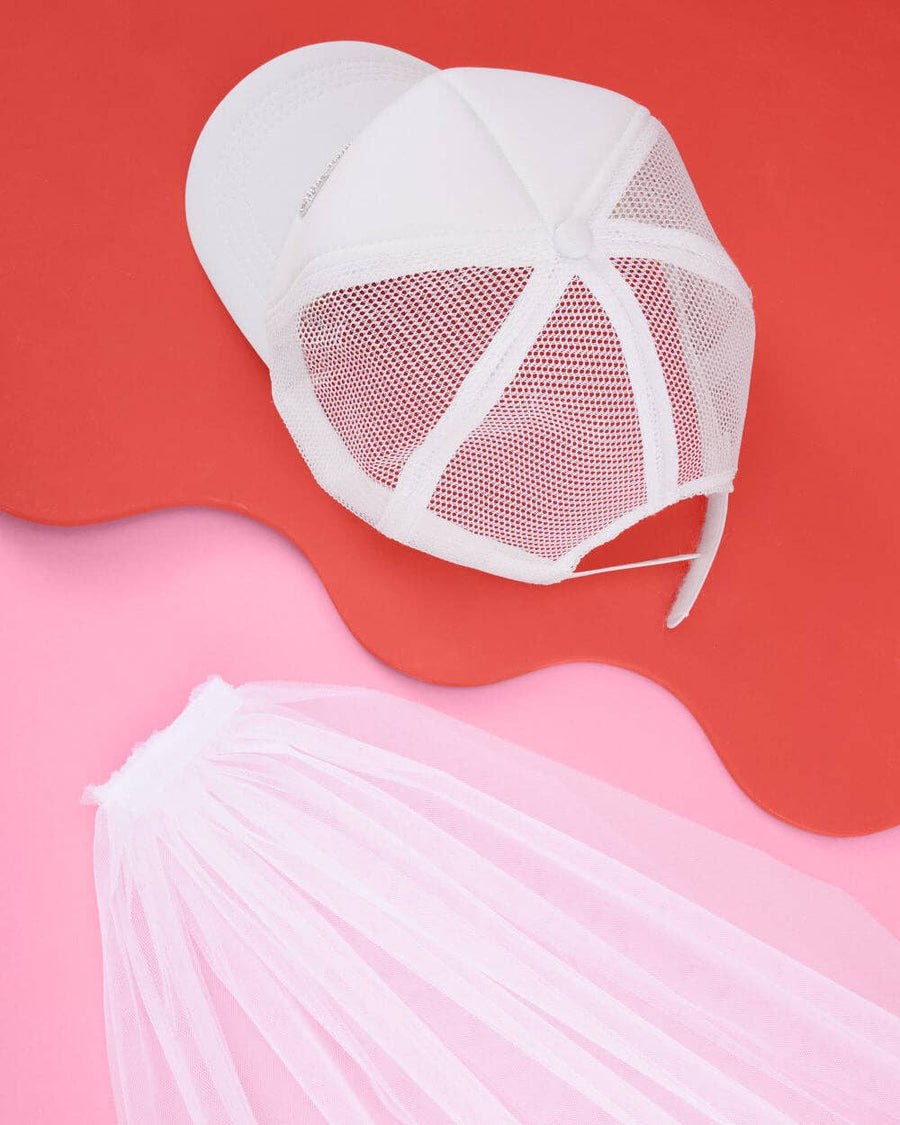 Pearl Bride Trucker Hat with Veil | Bridal Gifts & Accessories