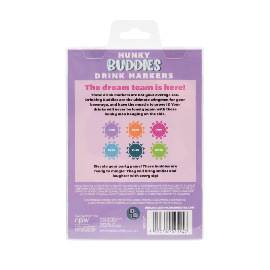Drinking Buddies Drink Markers (6 Pack) | Bachelorette Party Gifts, Favors, Accessories