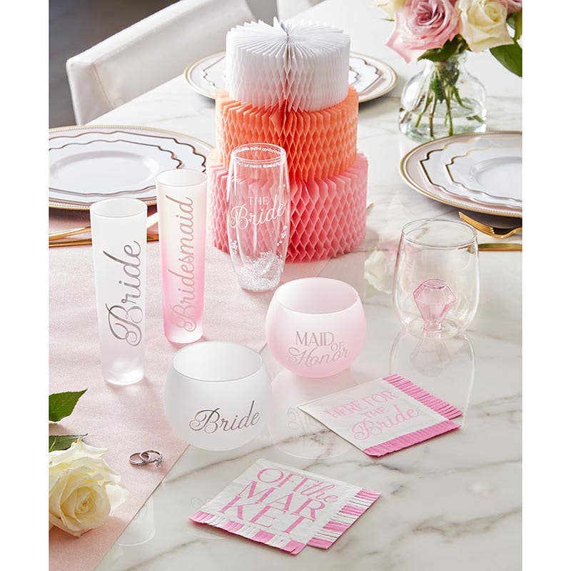 Here For The Bride Fringe Napkins (24 Pack) | Bachelorette Party Napkins & Tableware