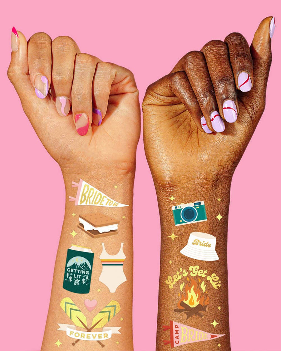 Camp Bachelorette Temporary Tattoos | Bridal Party Gifts, Favors, Accessories