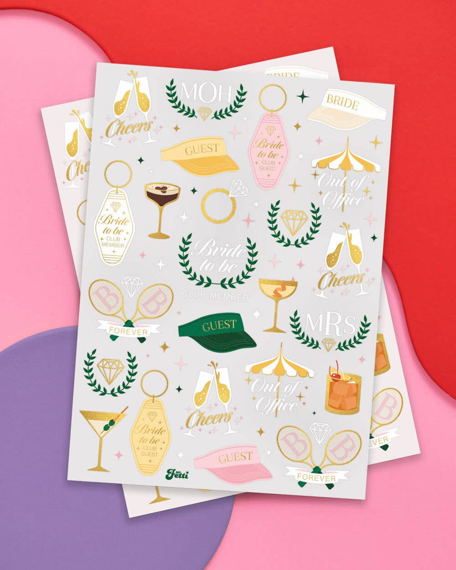 Bachelorette Social Club Temporary Tattoos | Bridal Party Gifts, Favors, Accessories