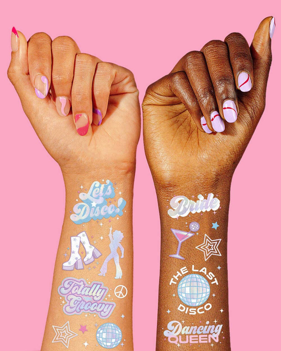 Bride's Last Disco Temporary Tattoos | Bridal Party Gifts, Favors, Accessories