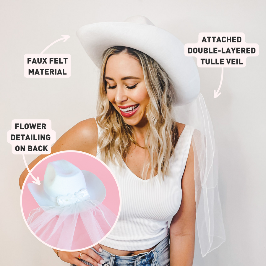 Cowgirl Hat Veil