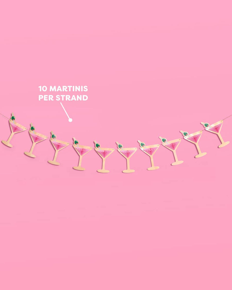Martini Social Club 3D Paper Banner | Bachelorette Party Decor