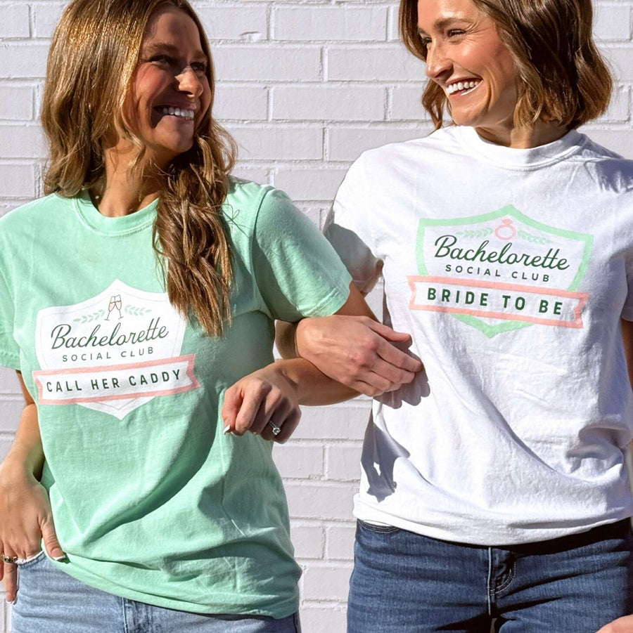 Bachelorette Social Club T-Shirts | Country Club, Golf, Tennis, Pickleball Themed Bachelorette Party Gifts, Favors, Accessories, Decor | Bride's Last Swing, The Perfect Match
