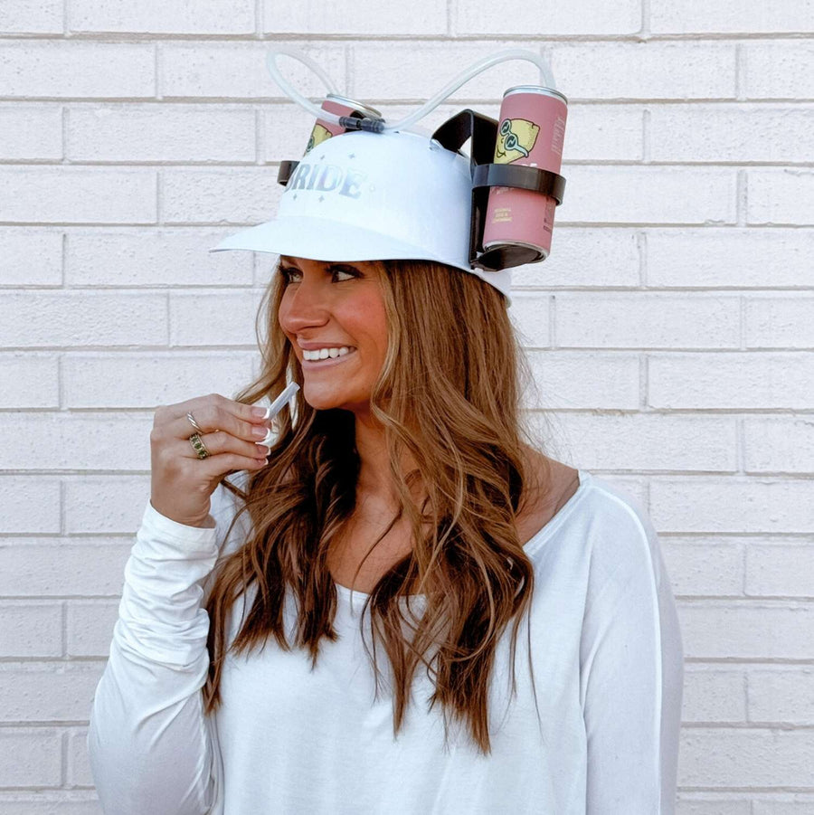 Straw Beer Visor Hat With Straws Top - Main Image