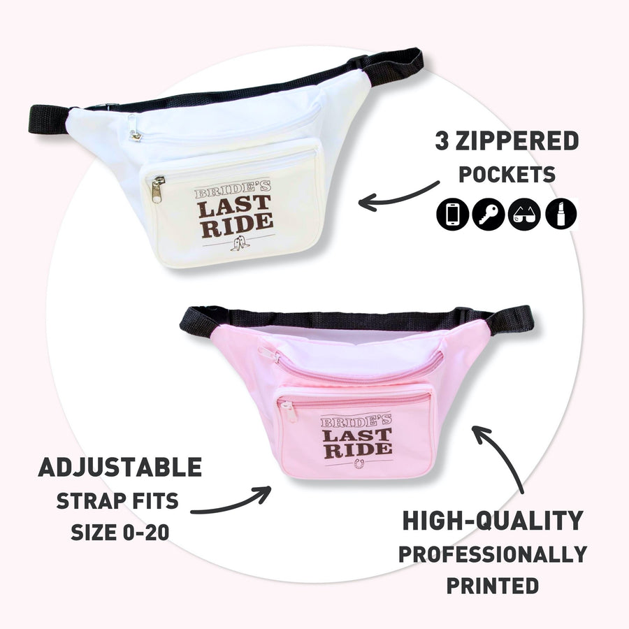 Bride's Last Ride Bachelorette Fanny Packs