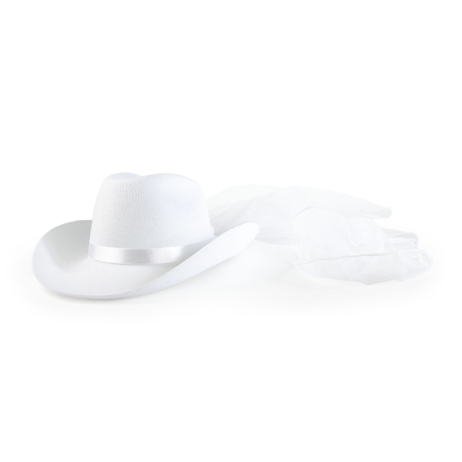 Cowgirl Hat Bridal Veil