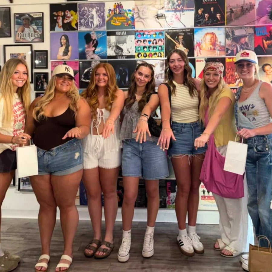 Scottsdale Bachelorette Party Ideas - Custom Hat and Charm Bar at Rockin Street Wear