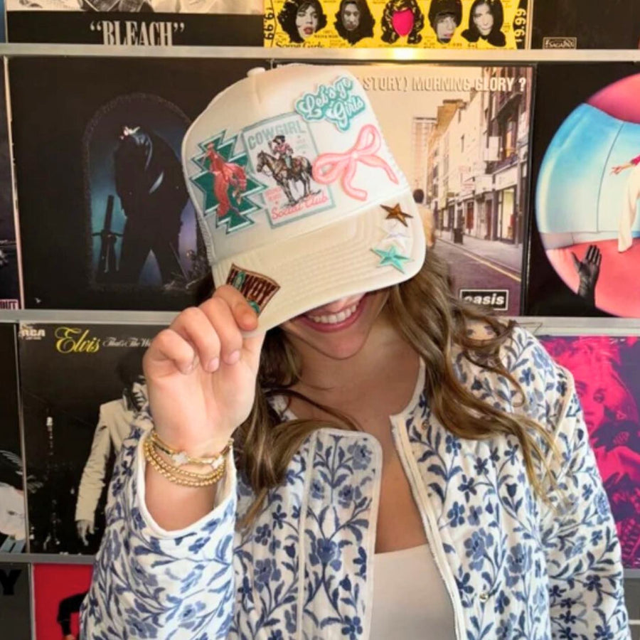 Scottsdale Bachelorette Party Ideas - Custom Hat and Charm Bar at Rockin Street Wear