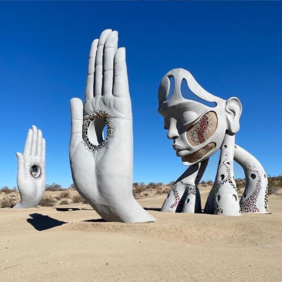Statue In Joshua Tree The Transmission Sculpture | Joshua Tree Bachelorette Party Guide ...