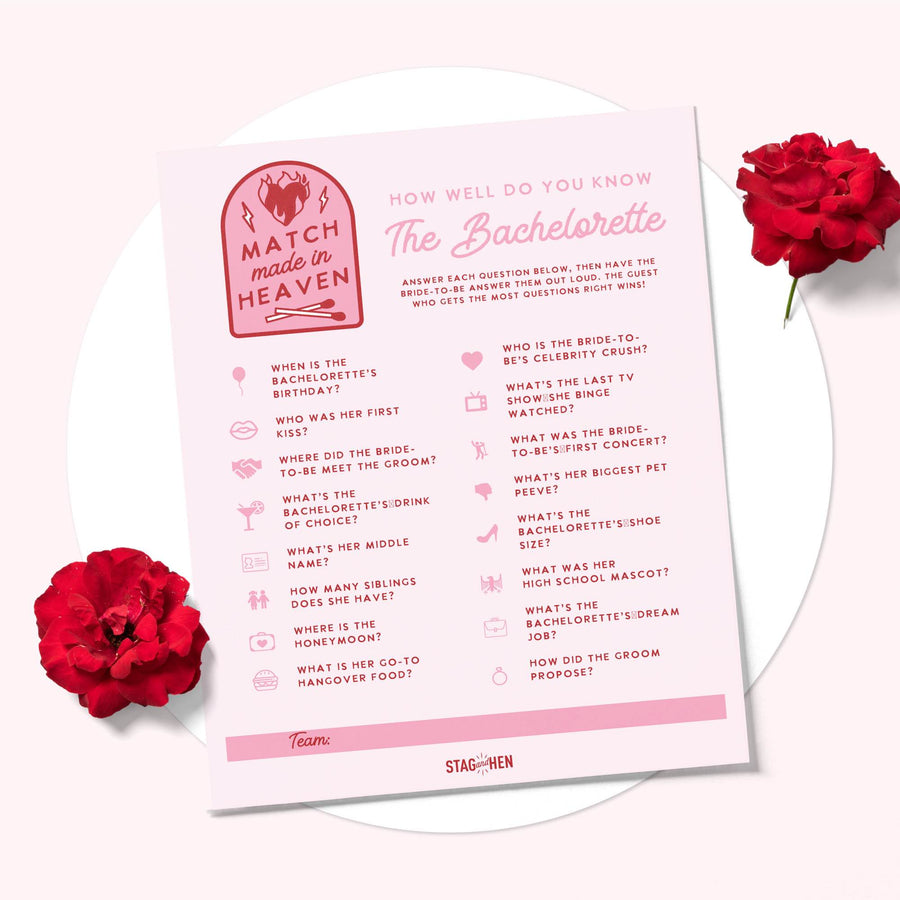 Bachelorette Party Games and Activities - Bride Quiz