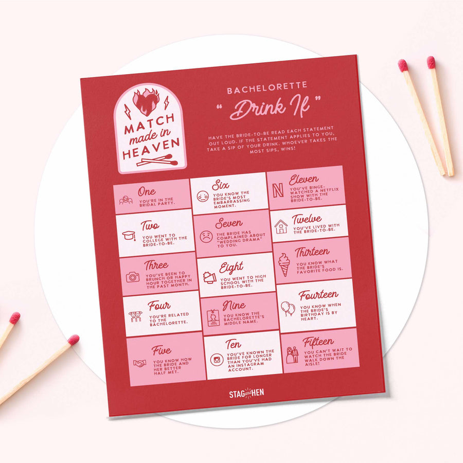 Bachelorette Party Games and Activities - Drink If