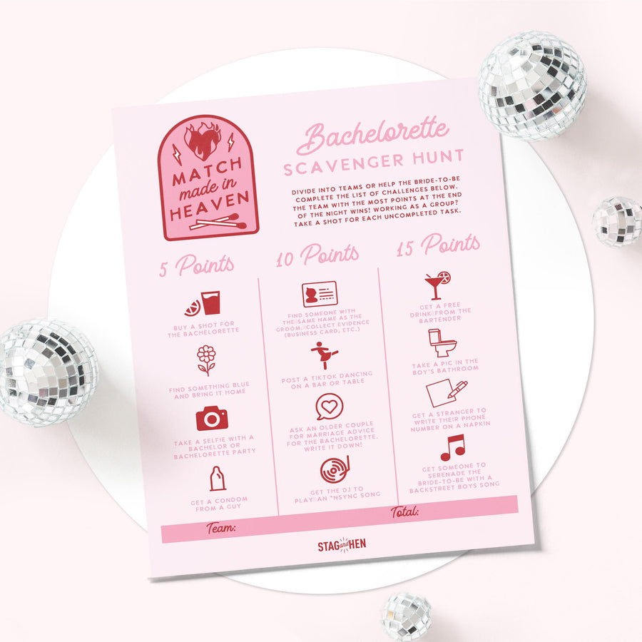 Bachelorette Party Games and Activities - Scavenger Hunt