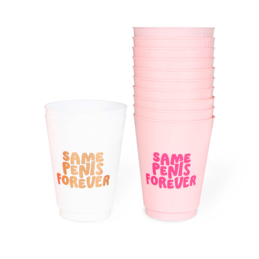 Same Penis Forever Bachelorette Party Cups (12 Pack)