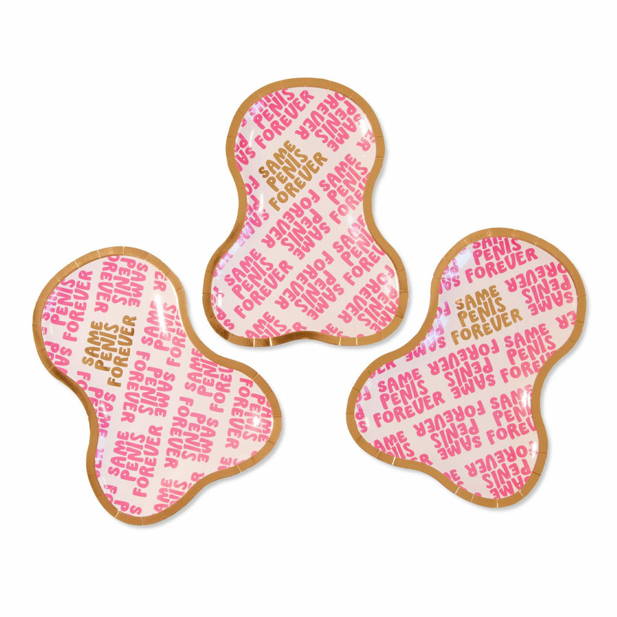 Same Penis Forever Bachelorette Party Plates (12 Pack)