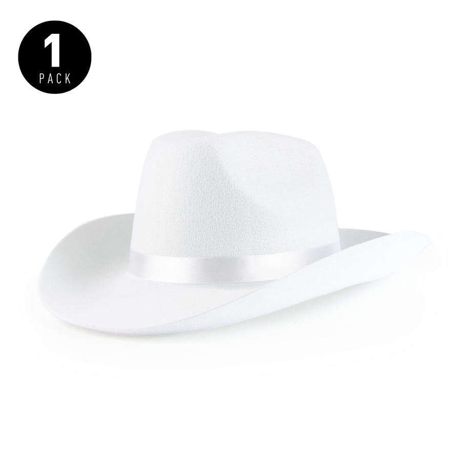 White cowboy hat for bachelorette party, bridal gift, country western concert, cowgirl themed event