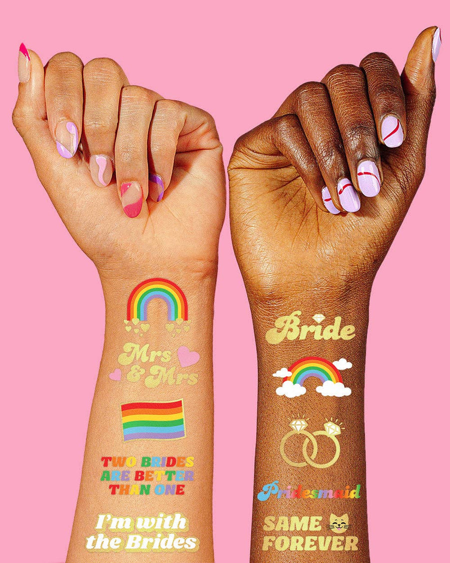 Two Brides Are Better Than One Temporary Tattoos | Bridal Party Gifts, Favors, Accessories