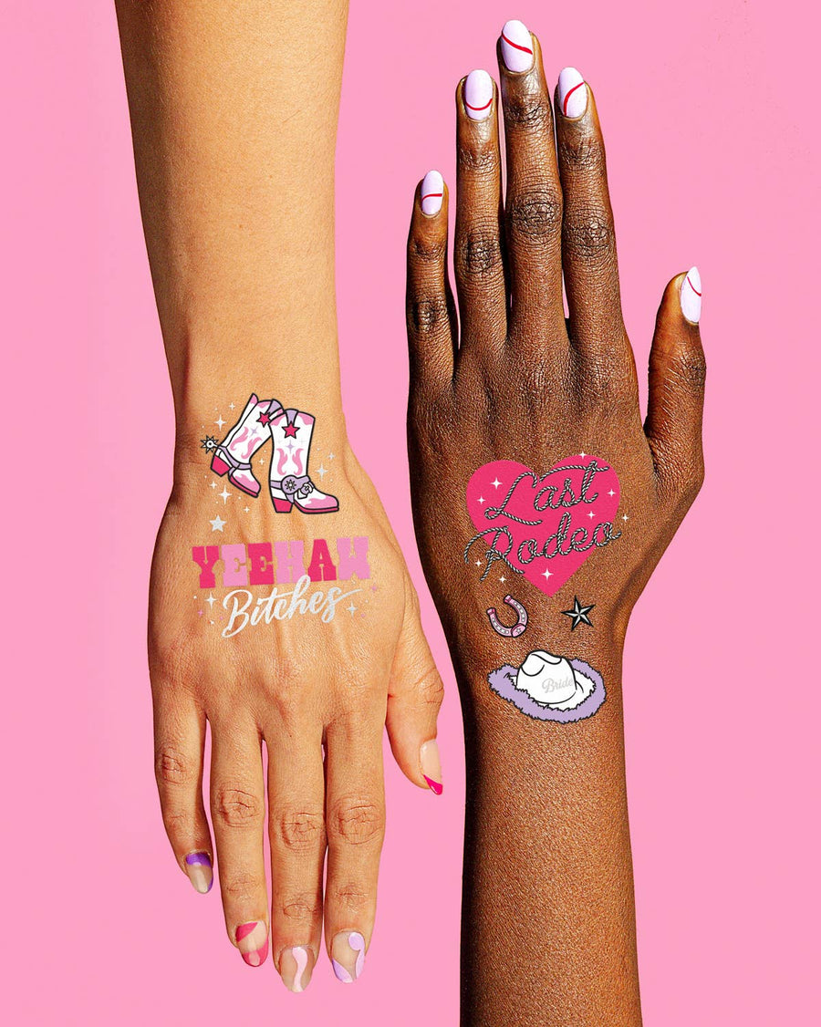 Cowgirl Bachelorette Temporary Tattoos | Bridal Party Gifts, Favors, Accessories