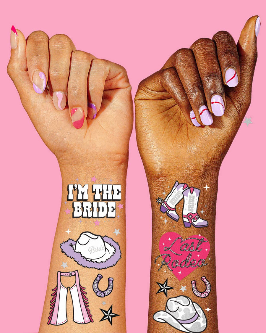 Cowgirl Bachelorette Temporary Tattoos | Bridal Party Gifts, Favors, Accessories