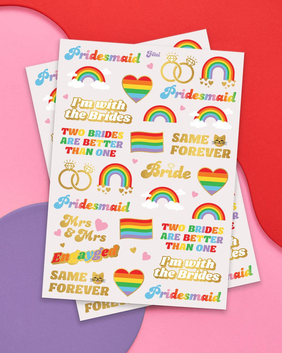 Two Brides Are Better Than One Temporary Tattoos | Bridal Party Gifts, Favors, Accessories