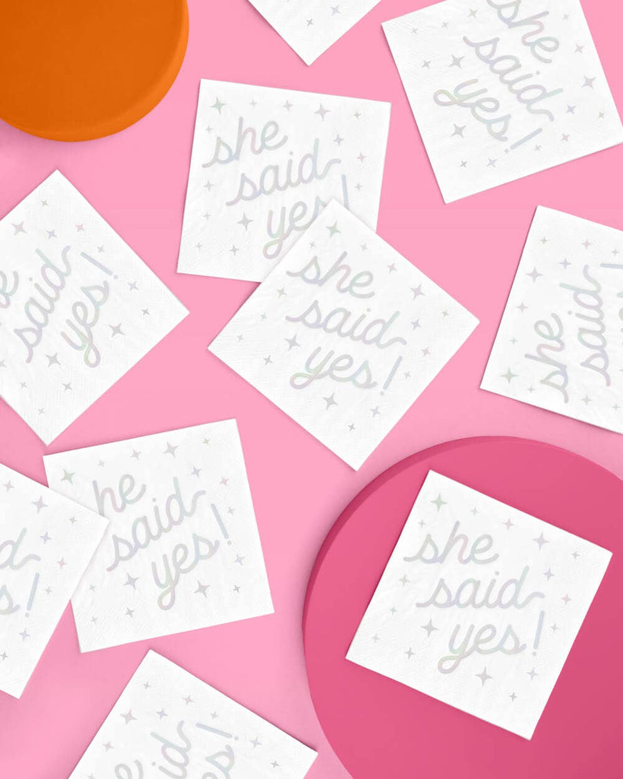 She Said Yes! Napkins (25 Pack) | Bachelorette Party Napkins & Tableware