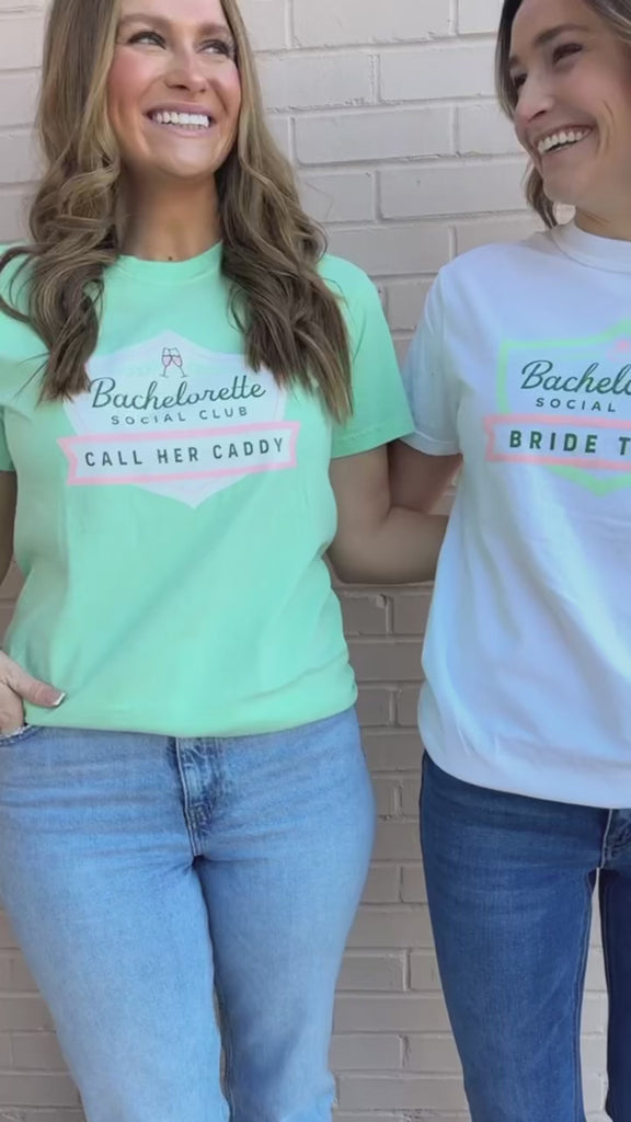 Bachelorette Social Club T-Shirts | Country Club, Golf, Tennis, Pickleball Themed Bachelorette Party Gifts, Favors, Accessories, Decor | Bride's Last Swing, The Perfect Match
