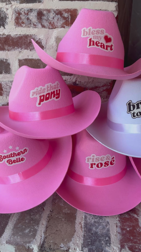 Sassy Sayings Bachelorette Party Cowboy Hats
