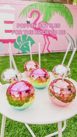 Diamond Ring Bachelorette Party Straws - White, Hot Pink, Light Pink