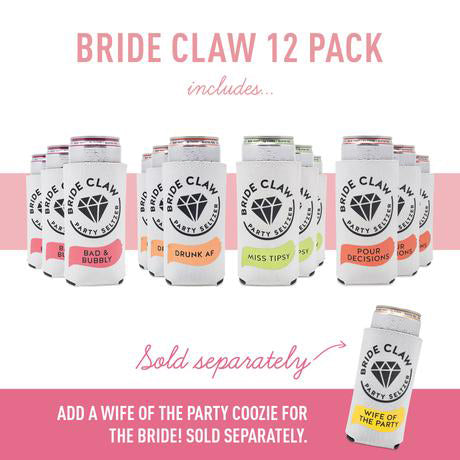 Bride Claw Bachelorette Party Can Coolers Stag Hen