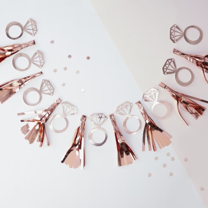 Rose Gold Ring & Tassel Garland