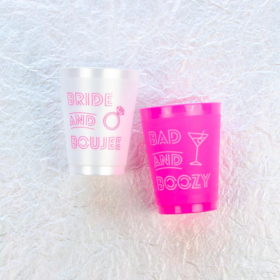Bachelorette Party Cups, Drinkware, Tumblers | Bach & Boujee | Bride & Boozy