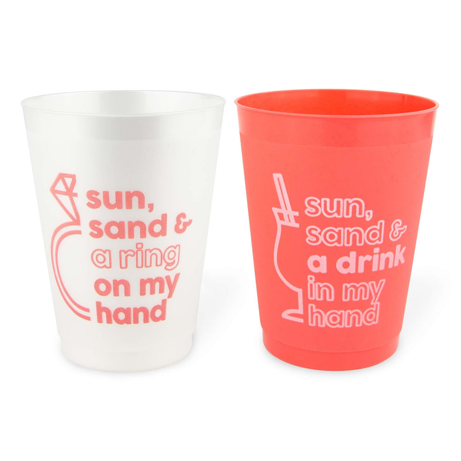 Bachelorette Party Cups, Tumblers, Drinkware | Beach Bachelorette Party, Sun & Sand