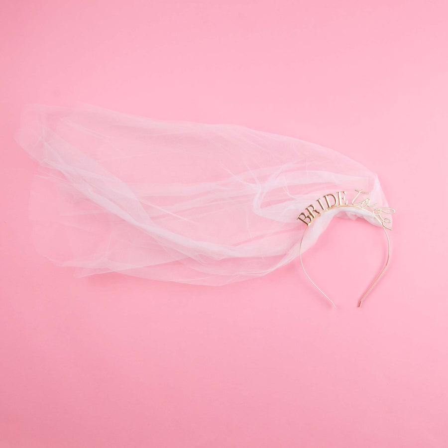 Bridal Headband with Veil | Bachelorette Party, Bridal Accessories, Gifts Favors Decorations