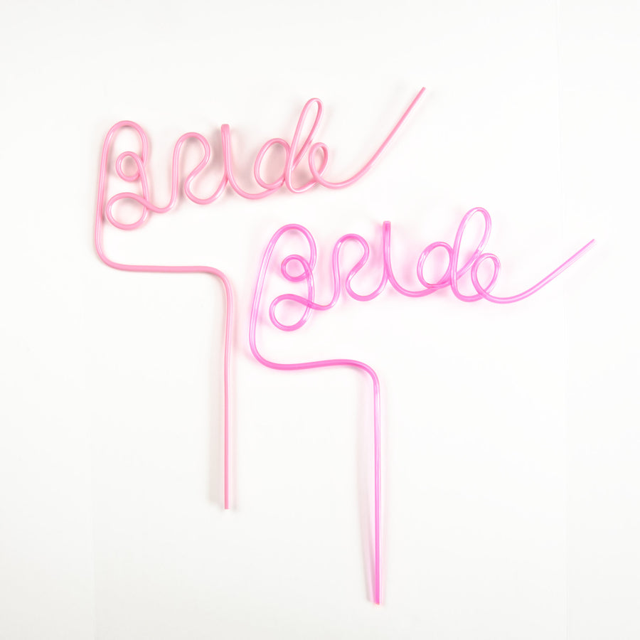 Pink Bride Straw
