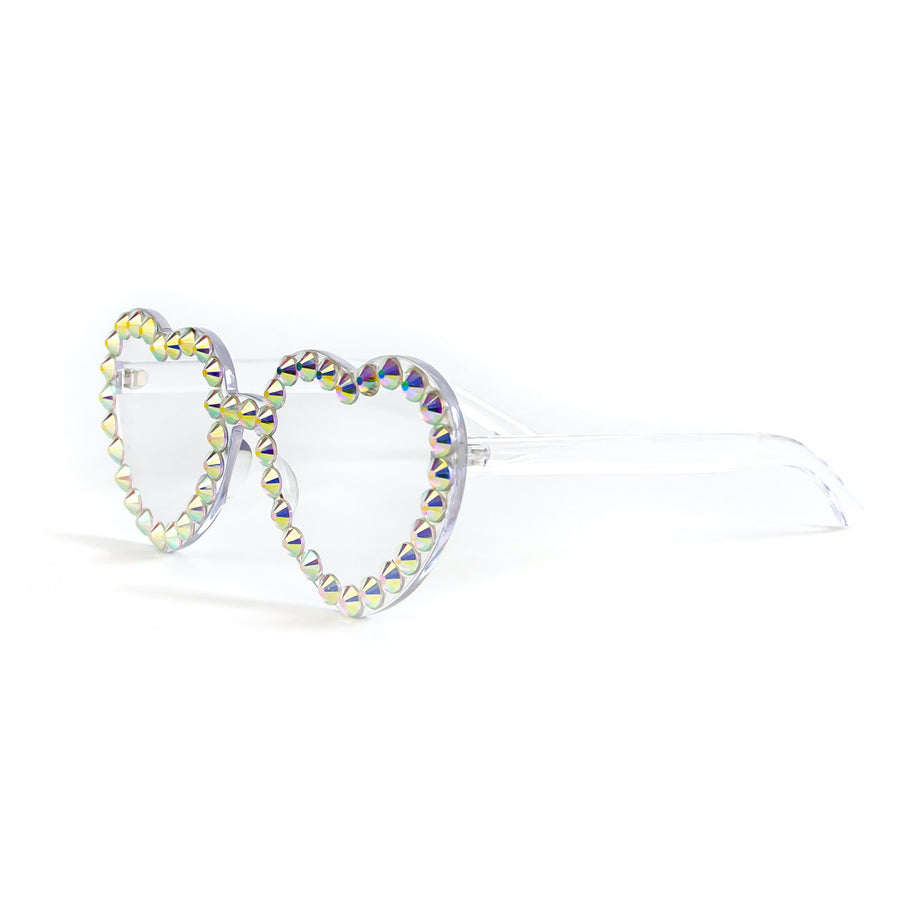 Blingy Heart-Shaped Sunglasses with Rhinestones | Bridesmaids Gifts, Favors, Accessories