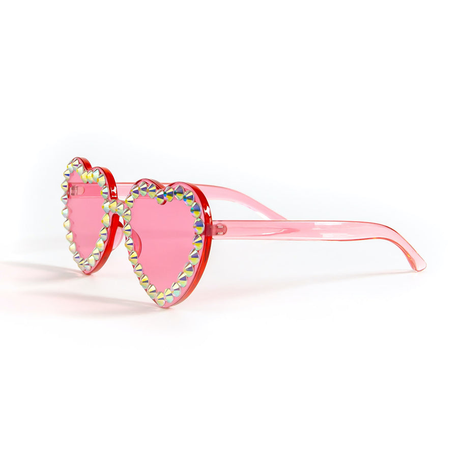 Blingy Rhinestone Heart Sunglasses – Stag Hen - Main Image