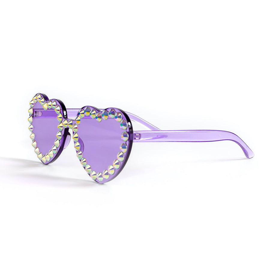Blingy Rhinestone Heart Sunglasses Stag Hen