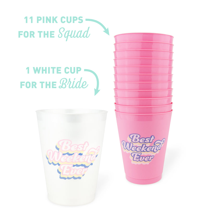 Bachelorette Party Cups | Best Weekend Ever Bridesmaids Gifts, Accessories, Favors, Supplies