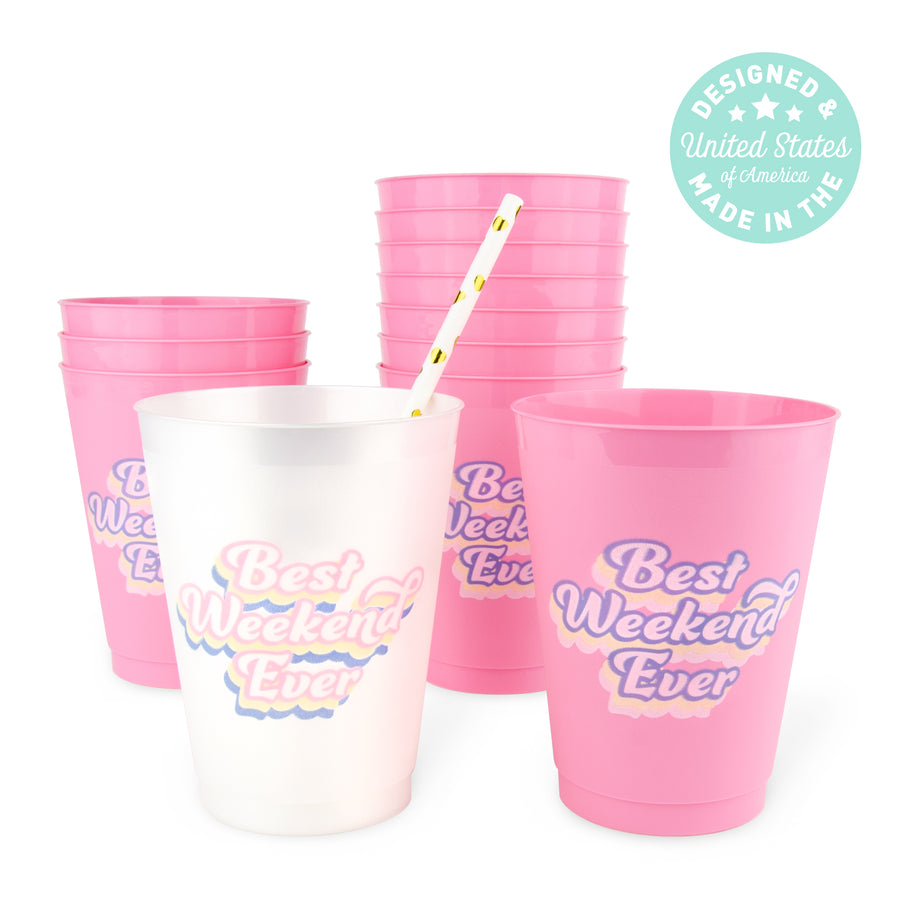 Bachelorette Party Cups | Best Weekend Ever Bridesmaids Gifts, Accessories, Favors, Supplies