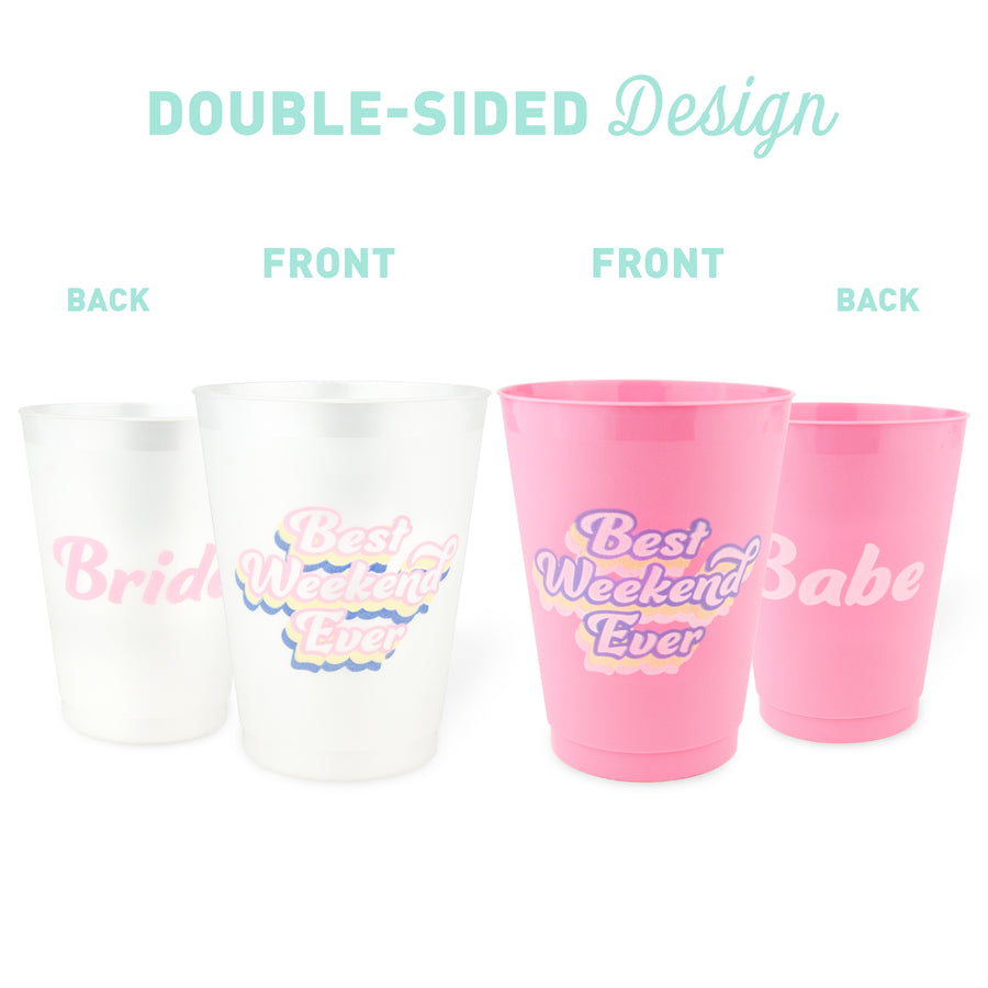 Bachelorette Party Cups | Best Weekend Ever Bridesmaids Gifts, Accessories, Favors, Supplies