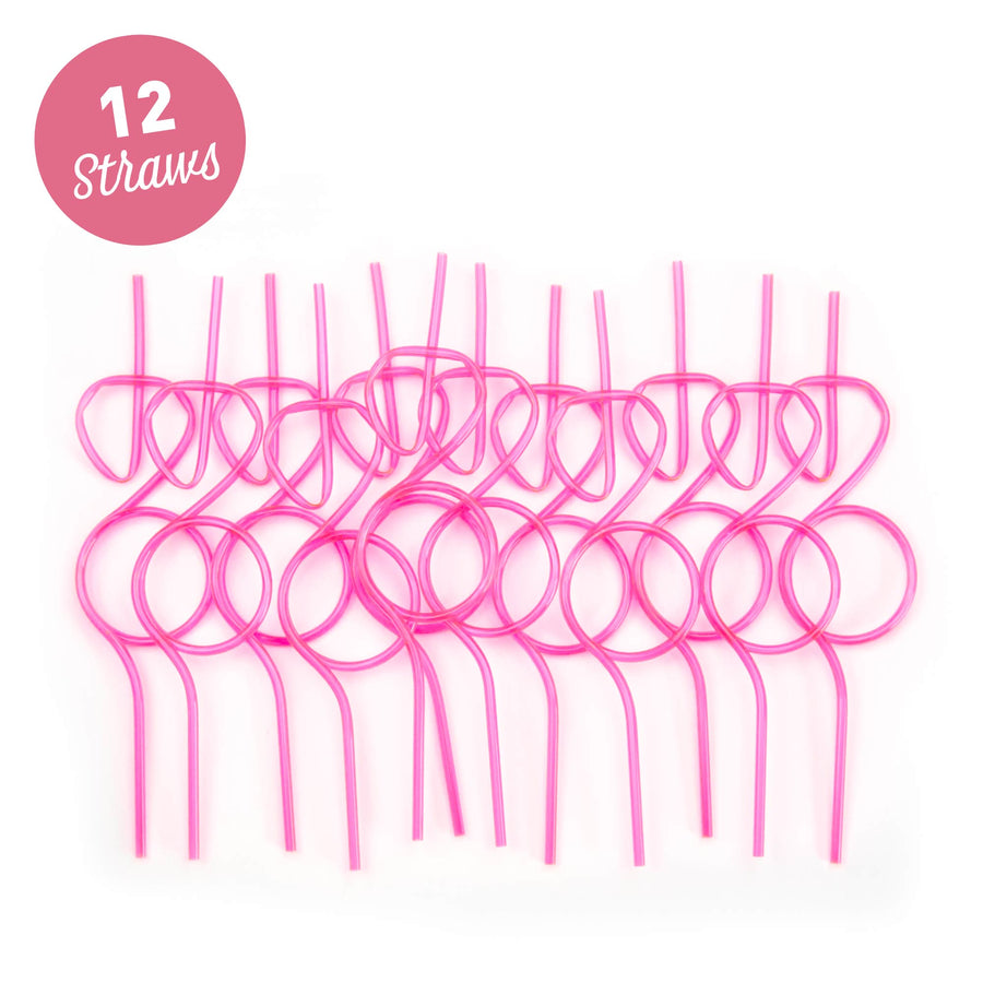 Diamond Ring Bachelorette Party Straws - White, Hot Pink, Light Pink