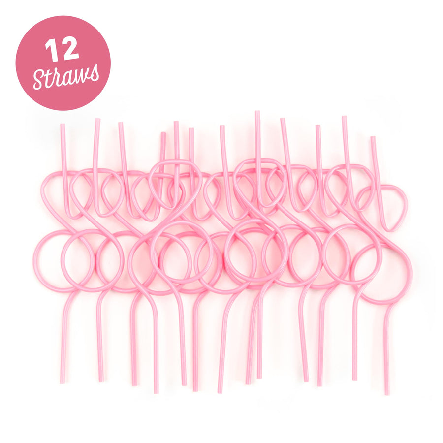 Diamond Ring Bachelorette Party Straws - White, Hot Pink, Light Pink