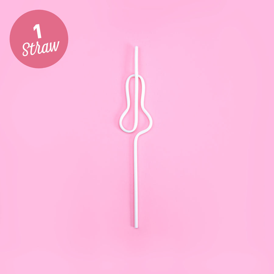 Bachelorette Party Plastic Silly Straw - Penis Shape - Light Pink, Hot Pink