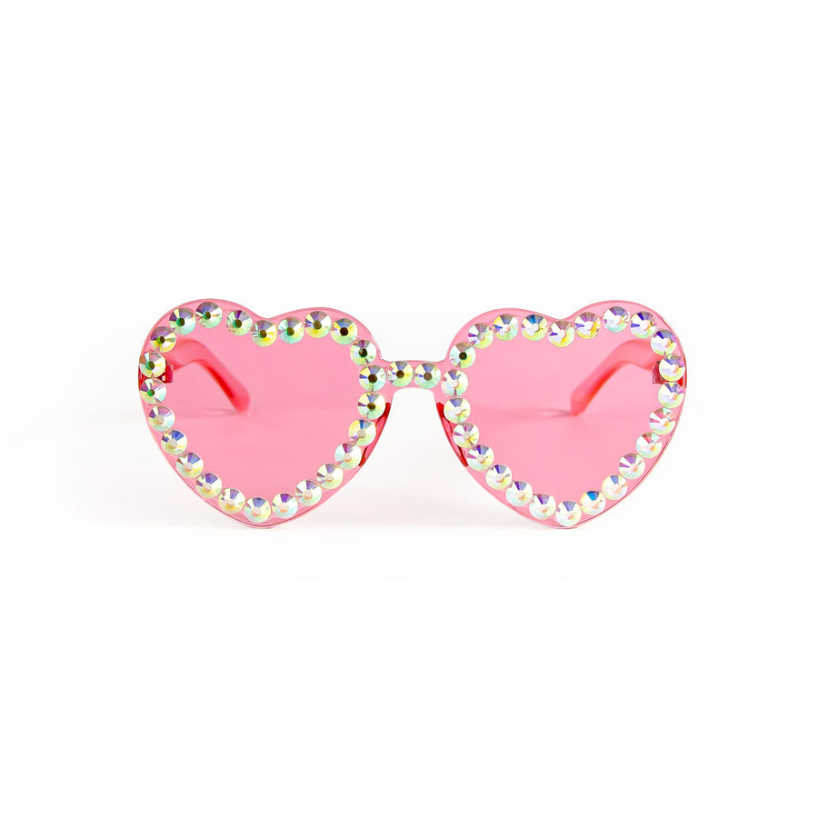 Blingy Heart-Shaped Sunglasses with Rhinestones | Bridesmaids Gifts, Favors, Accessories