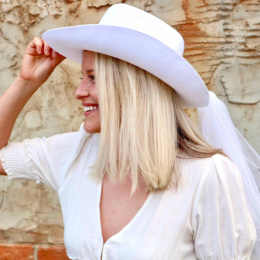 Cowboy Hat Veil for Bride | Country Western Bachelorette Party | Pink Black Cow Print Cowgirl Party Hat | Nashville Austin Bridesmaid Gifts